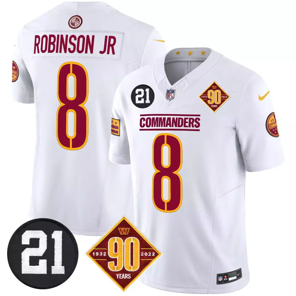 Robinson Jr. Washington Commanders 90th Anniversary Sean Taylor Patch Jersey | Vapor Limited Edition | For Men, Women & Youth
