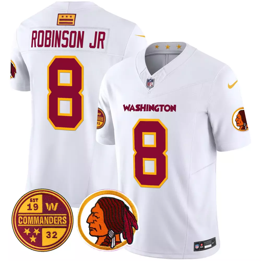 Robinson Jr. Washington Commanders Half Redskins Vapor Limited Jersey | All Stitched | For Men, Women & Youth
