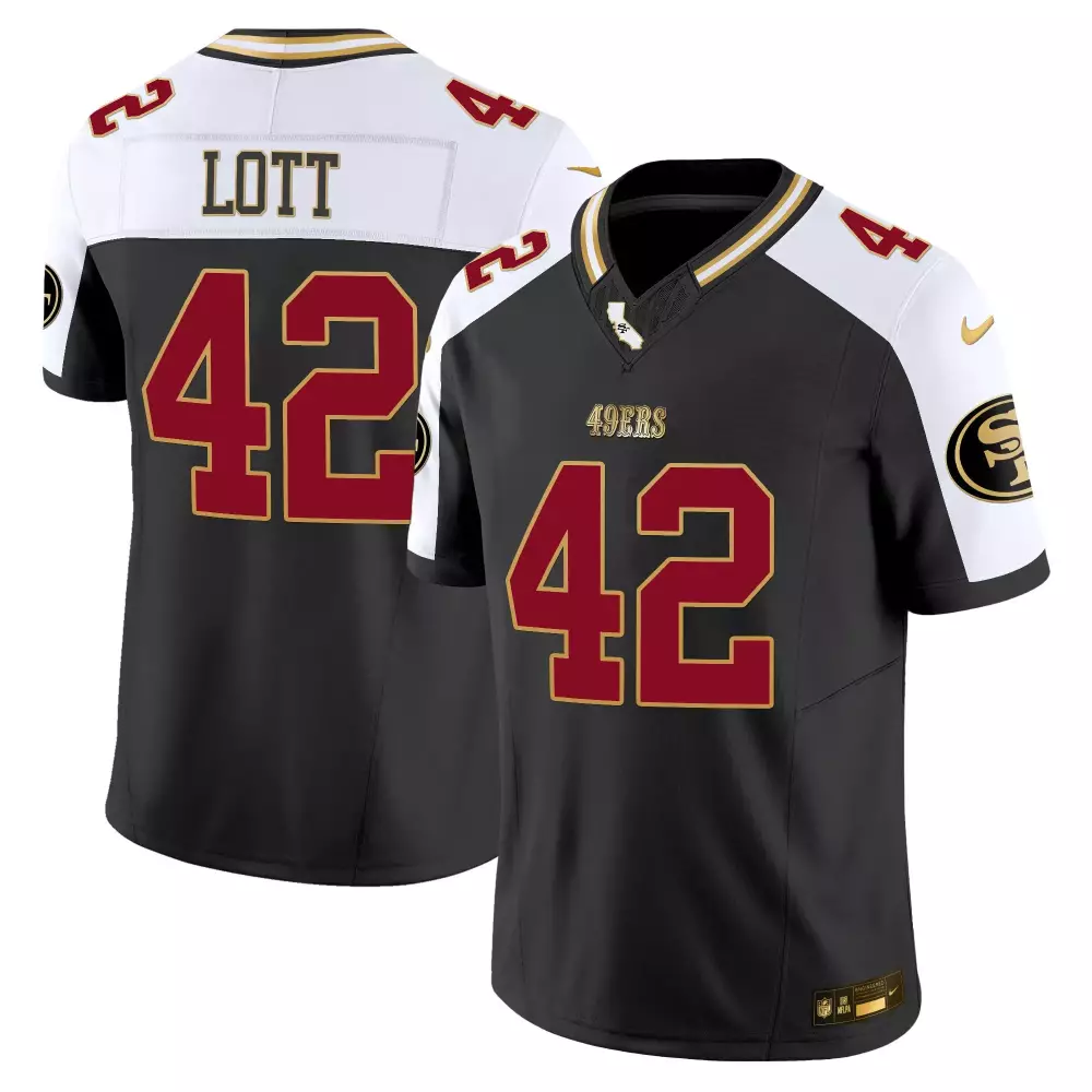 Ronnie Lott San Francisco 49ers Black Alternate Gold Vapor Jersey | 2024 Stitched Design | For Men, Women & Youth