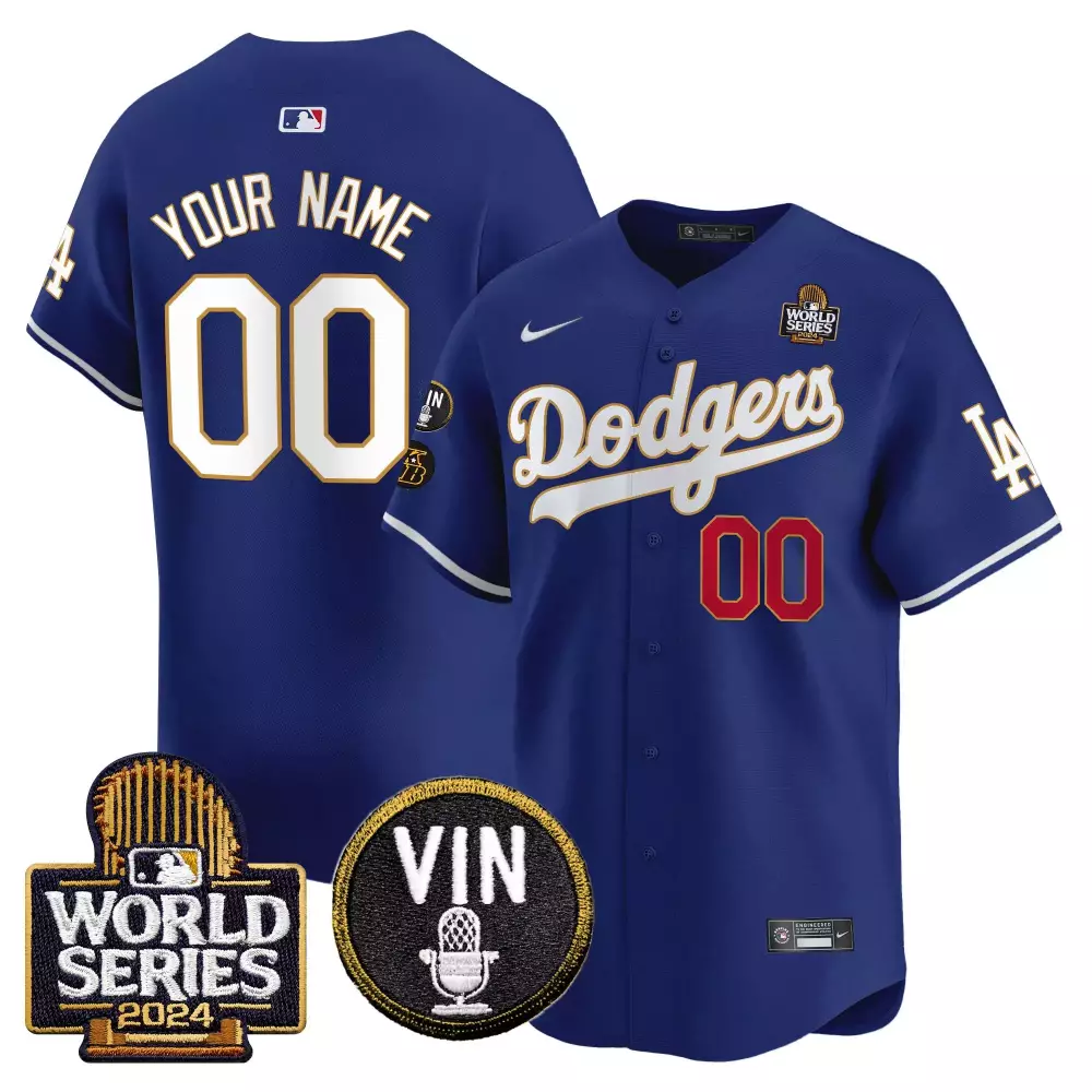 World Series Gold Trim Dodgers 2024 Vapor Premier Custom Jersey V2 | Limited Edition | For Men, Women & Youth