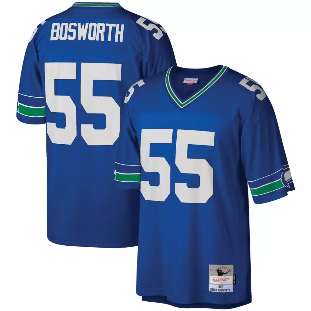 Youth Brian Bosworth Seattle Seahawks Throwback Jersey | Royal Stitched Style | Perfect Fan Gear for Kids