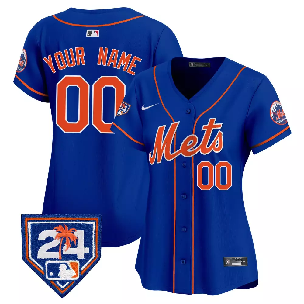Women's Royal New York Mets 2024 Spring Training Jersey | Premier Elite Custom Stitched | For Men, Women & Youth