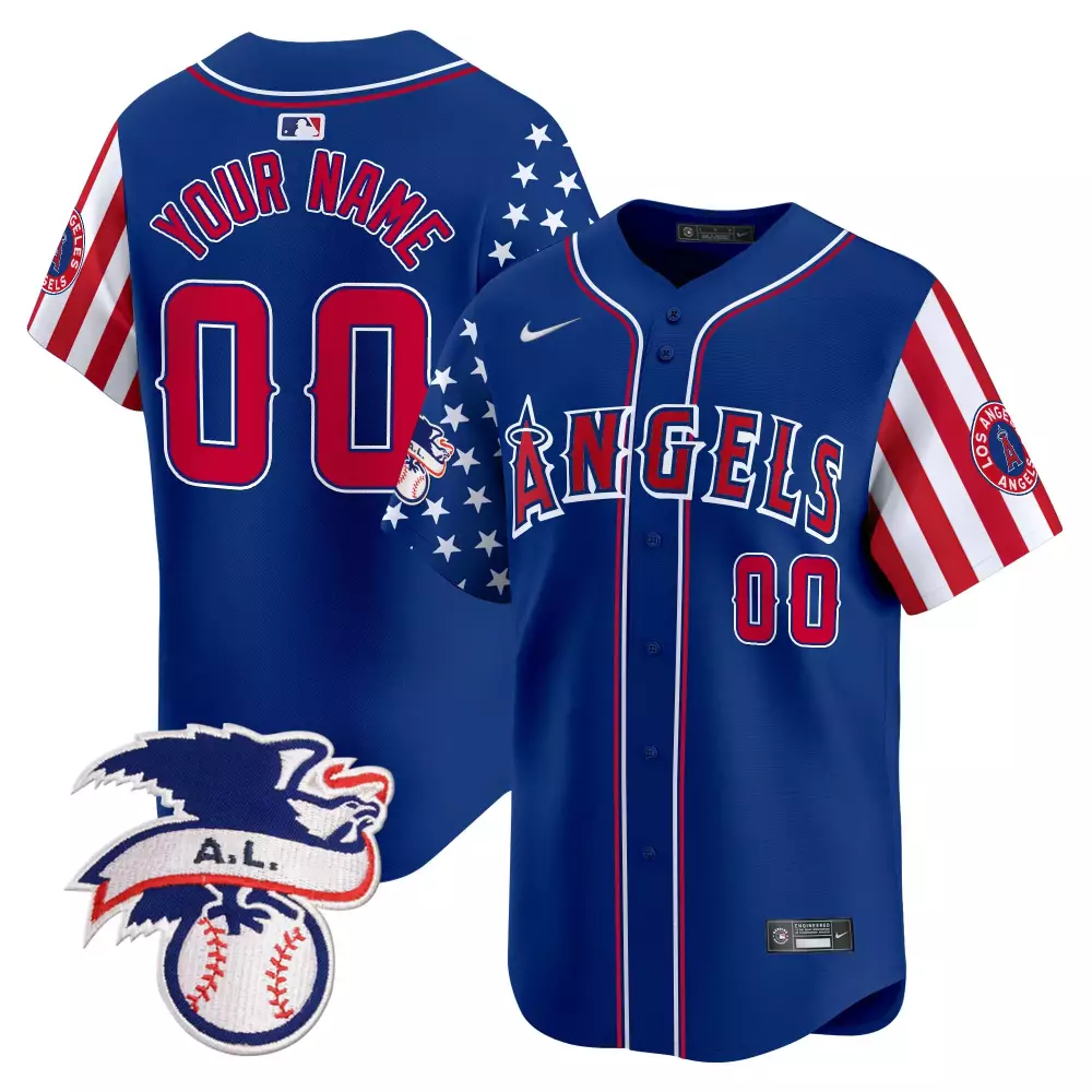 Royal Youth Los Angeles Angels Fourth of July Vapor Premier Jersey | 2024 Edition | All Stitched | For Men, Women & Youth