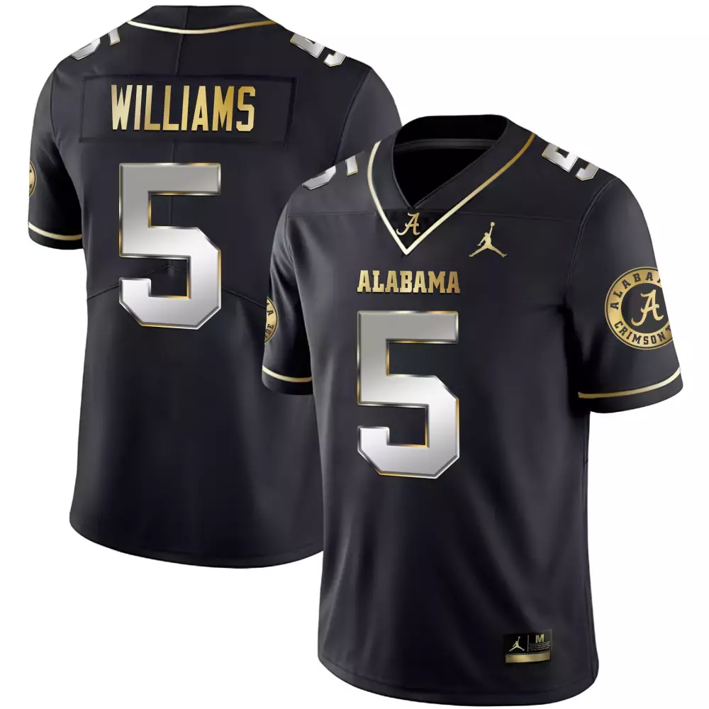 Roydell Williams Alabama Crimson Tide Men's Black Gold Vapor Jersey | All Stitched Design | Limited Edition Fan Gear | For Men, Women & Youth