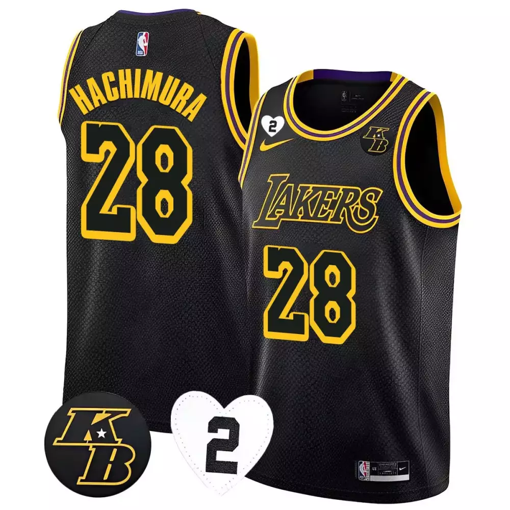 Rui Hachimura Kobe Gigi 2023 Men's Lakers Jersey Collection | All Stitched | Fan Gear | For Men, Women & Youth