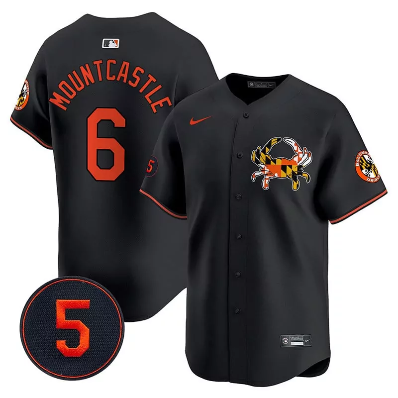 Ryan Mountcastle Baltimore Orioles Robinson Patch Black Men's Vapor Premier Jersey V3 | All Stitched Fan Gear | For Men, Women & Youth