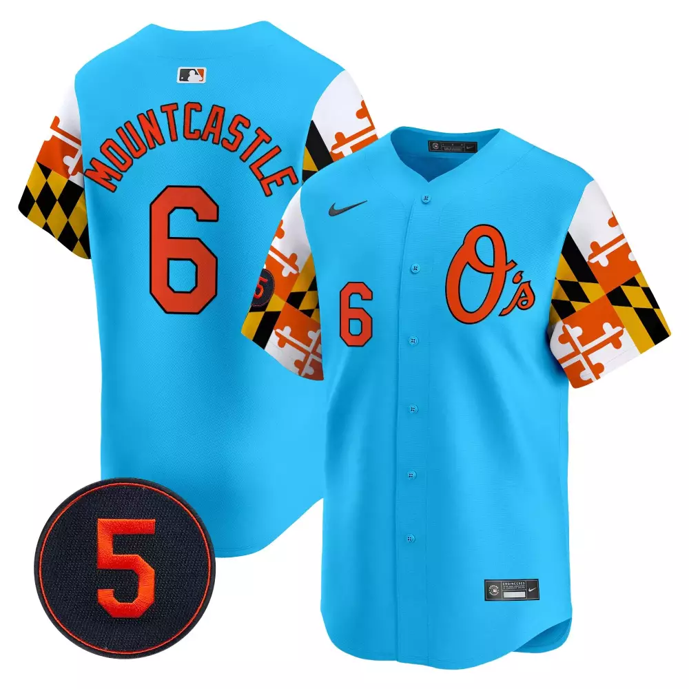Ryan Mountcastle Baltimore Orioles Light Blue Vapor Premier Jersey V5 | Limited Edition Stitched Fan Gear | For Men, Women & Youth