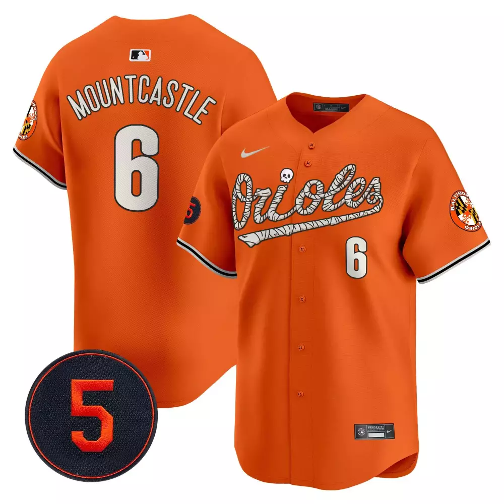 Ryan Mountcastle Orange Men's Baltimore Orioles Halloween Jersey | Stitched Limited Edition Fan Gear | For Men, Women & Youth