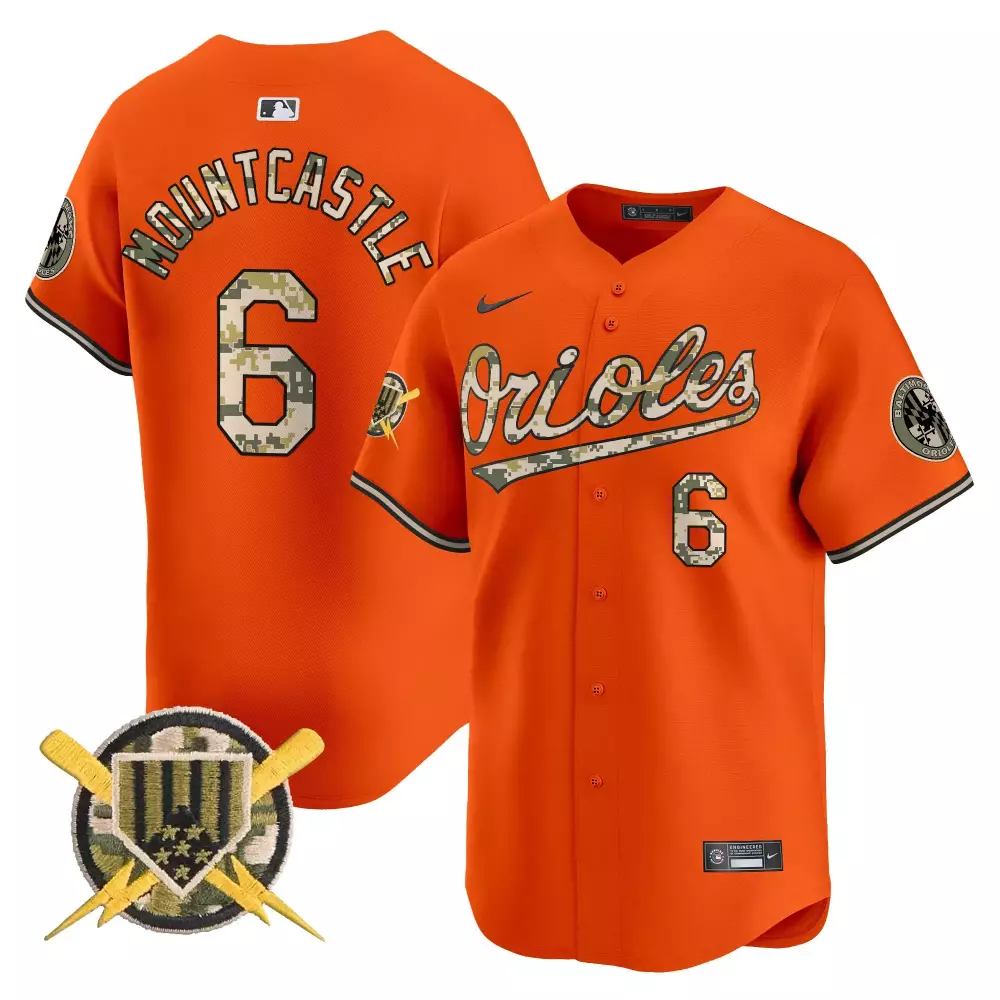 Ryan Mountcastle Baltimore Orioles Orange Armed Forces Day Vapor Premier Jersey | Limited Edition Stitched Fan Gear | For Men, Women & Youth