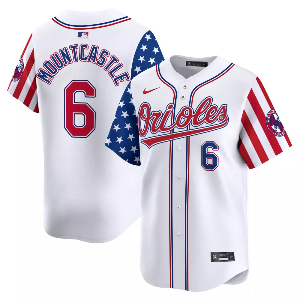 Mountcastle Baltimore Orioles 2024 Independence Day Jersey | Stitched Vapor Premier | Limited Edition Fan Gear | For Men, Women & Youth