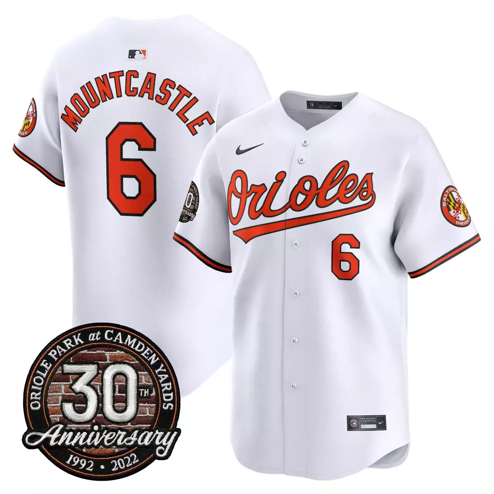Mountcastle Baltimore Orioles Camden Yards 30th Anniversary Jersey | Stitched Vapor Premier | Limited Edition Fan Gear | For Men, Women & Youth