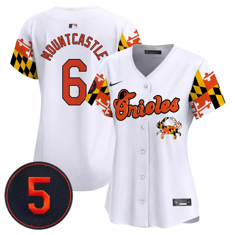 Mountcastle Baltimore Orioles Robinson Patch Women's Jersey V7 | Stitched Vapor Premier | Limited Edition Fan Gear | For Women & Youth