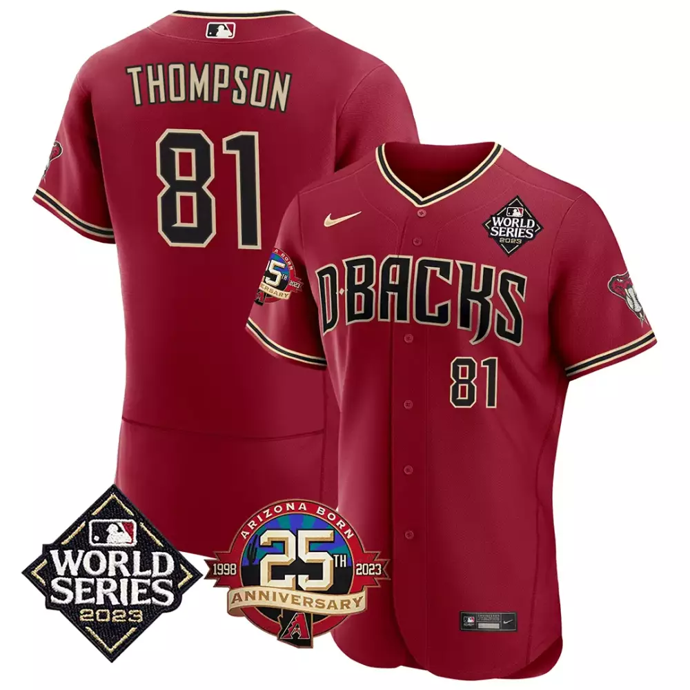 Ryan Thompson 2023 World Series White Jersey | Stitched Arizona Diamondbacks Fan Gear | For Men, Women & Youth