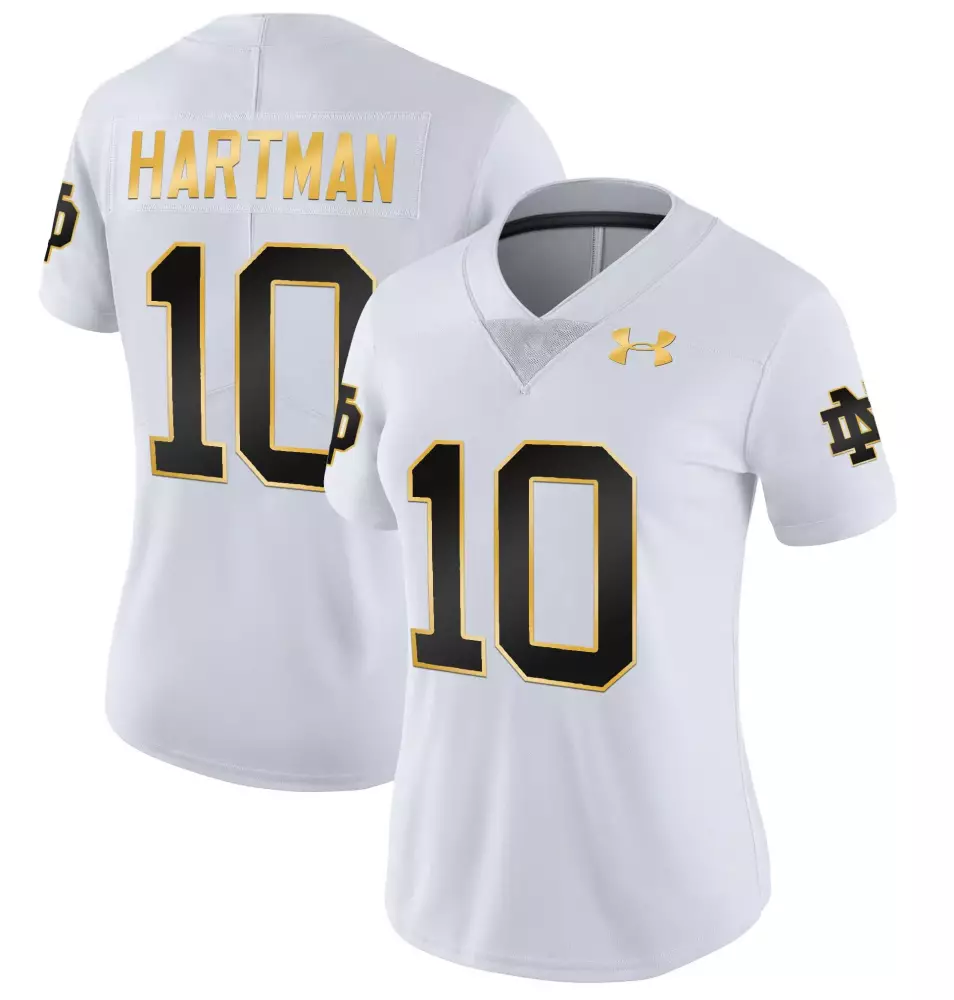 Sam Hartman Notre Dame Fighting Irish Gold Vapor Limited Jersey | Stitched Women's Fan Gear for Game Day