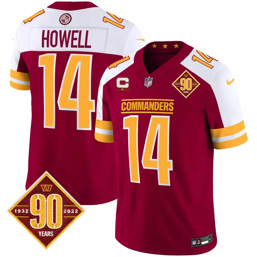 Sam Howell Washington Commanders 90th Anniversary Burgundy Alternate Jersey V2 | Stitched Fan Gear | For Men, Women & Youth