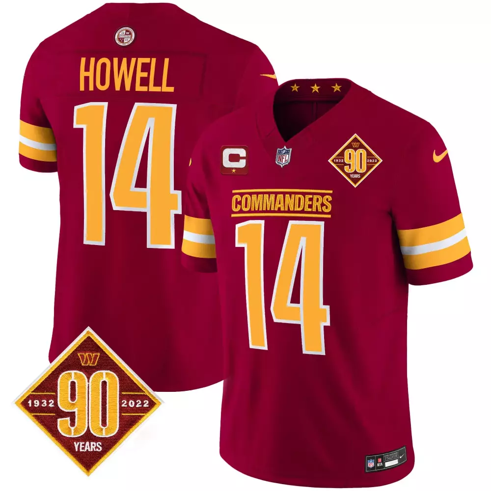 Sam Howell Washington Commanders 90th Anniversary Burgundy Jersey V2 | Stitched Fan Gear | For Men, Women & Youth