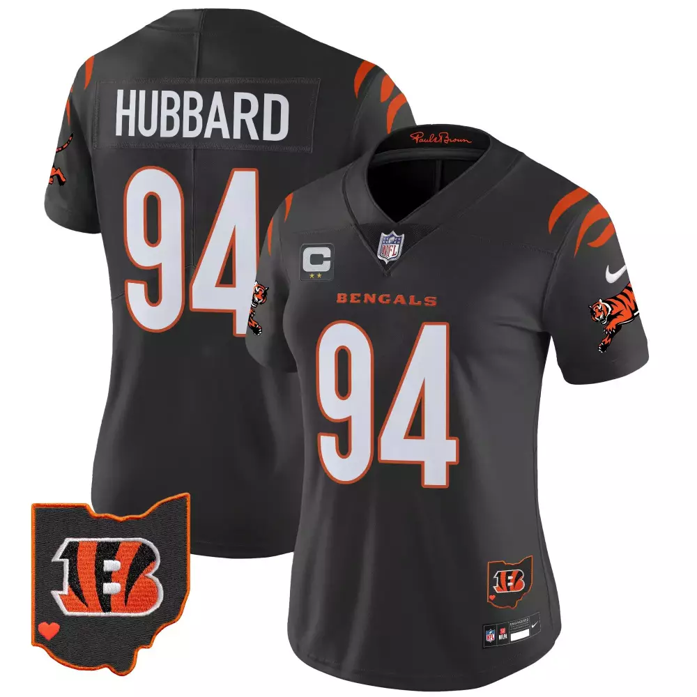Sam Hubbard Cincinnati Bengals Women's 2024 Vapor Limited Jersey | All Stitched | Perfect for Game Day | For Men, Women & Youth