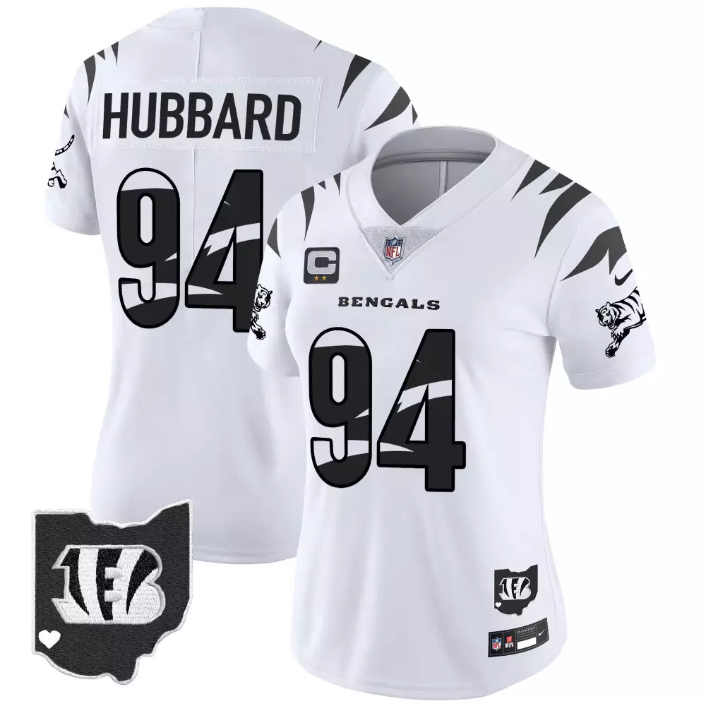 Sam Hubbard Cincinnati Bengals Special White Vapor Limited Jersey | Women's Stitched Fan Gear | For Men, Women & Youth