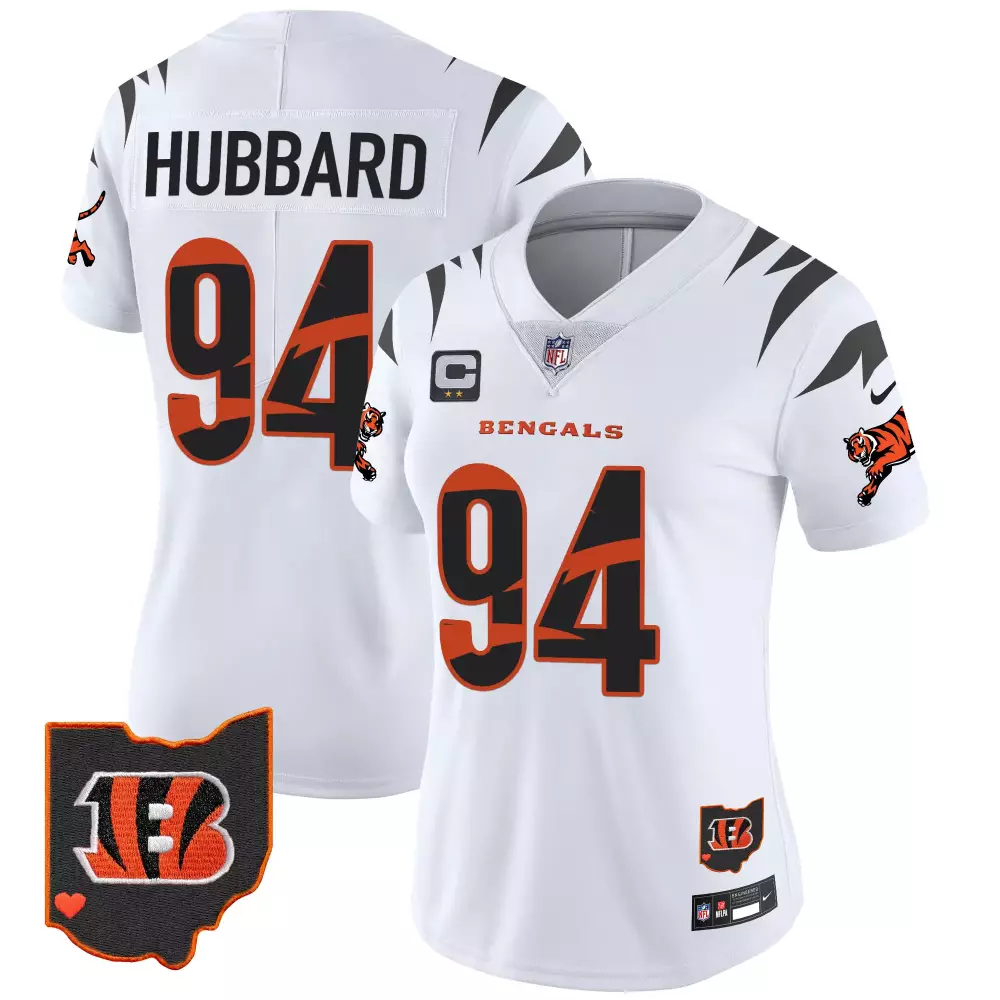 Sam Hubbard Cincinnati Bengals White Women's Special Vapor Limited Jersey | All Stitched | Exclusive Fan Gear for Game Day | For Men, Women & Youth