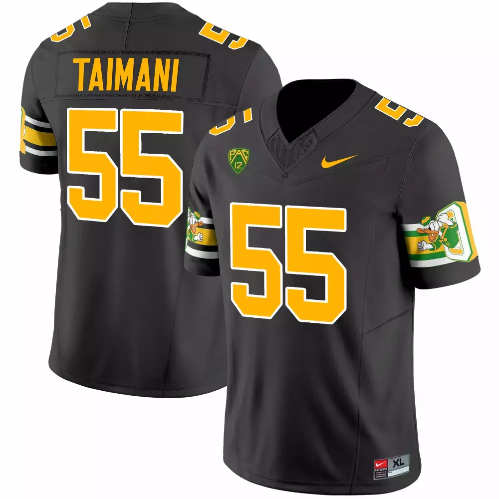 Sam Taimani Black Oregon Ducks 1984 Throwback Jersey | Stitched Men's Style | Limited Edition Fan Gear | For Men, Women & Youth