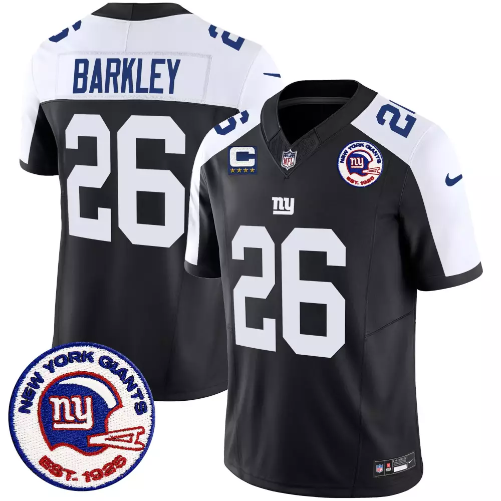 Saquon Barkley Black Alternate Men's San Francisco Giants Jersey | Est 1925 Patch Vapor Limited Edition | For Men, Women & Youth