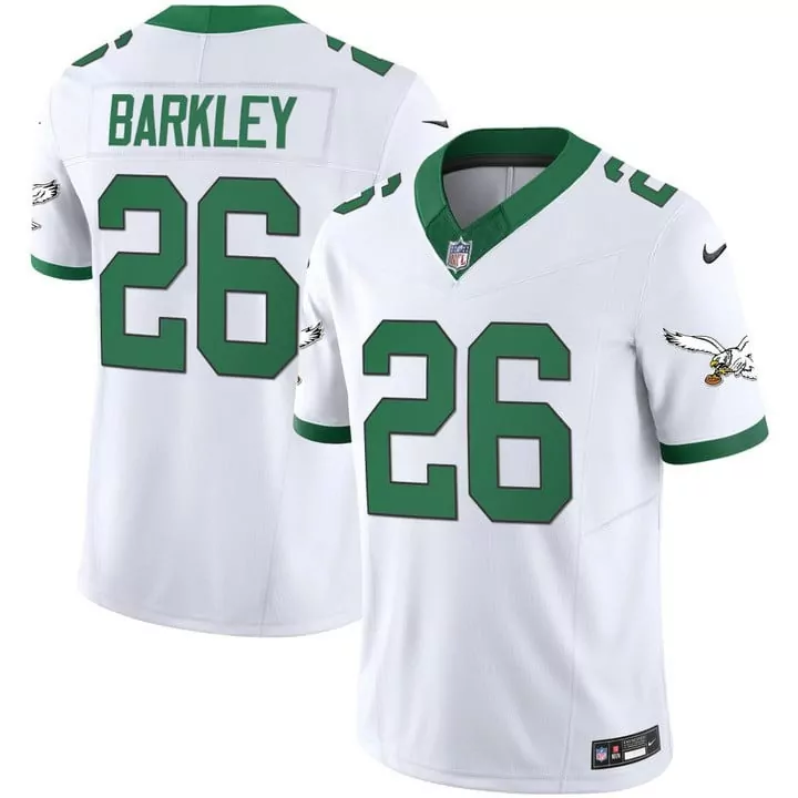 Saquon Barkley Kelly White Vapor Limited Jersey V4 | Philadelphia Eagles Fan Gear | All Stitched for Men, Women & Youth