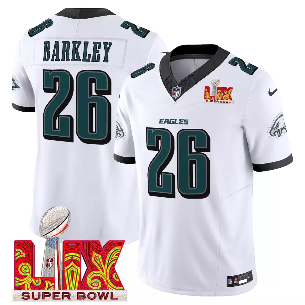 Saquon Barkley Philadelphia Eagles Super Bowl LIX Patch Jersey | Vapor Limited Edition Stitched | Fan Gear for Men, Women & Youth