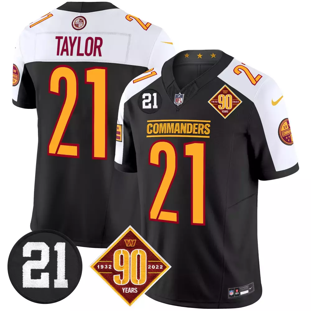 Sean Taylor 90th Anniversary Black Alternate Jersey | Stitched Fan Gear | For Men, Women & Youth