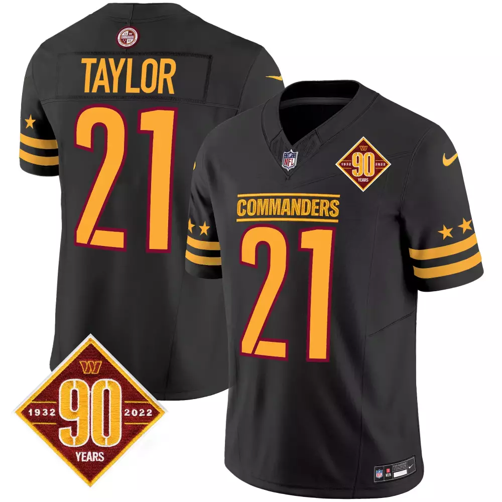 Sean Taylor Washington Commanders 90th Anniversary Black Vapor Limited Jersey | Men's Stitched Edition | Game Day Outfit for Fans | For Men, Women & Youth