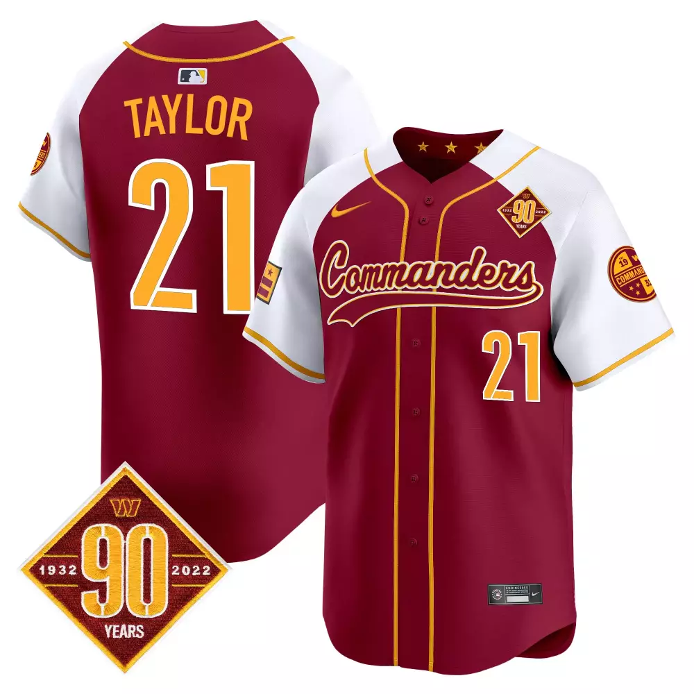 Sean Taylor Washington Commanders 90th Anniversary Burgundy Vapor Premier Limited Jersey | Stitched Game Day Outfit | For Men, Women & Youth