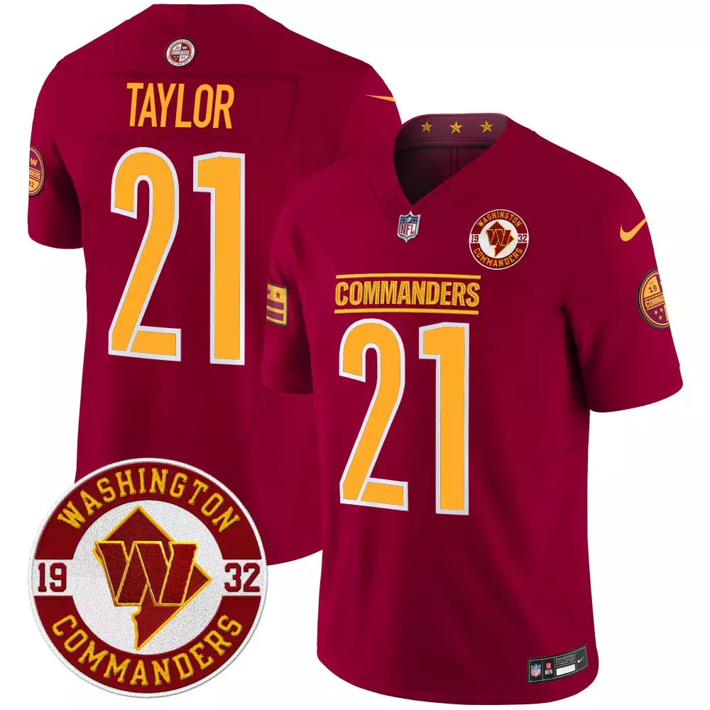 Sean Taylor Washington Commanders 2024 Burgundy Men's Vapor Limited Jersey | Stitched Fan Gear with Est 1932 Patch | For Men & Youth