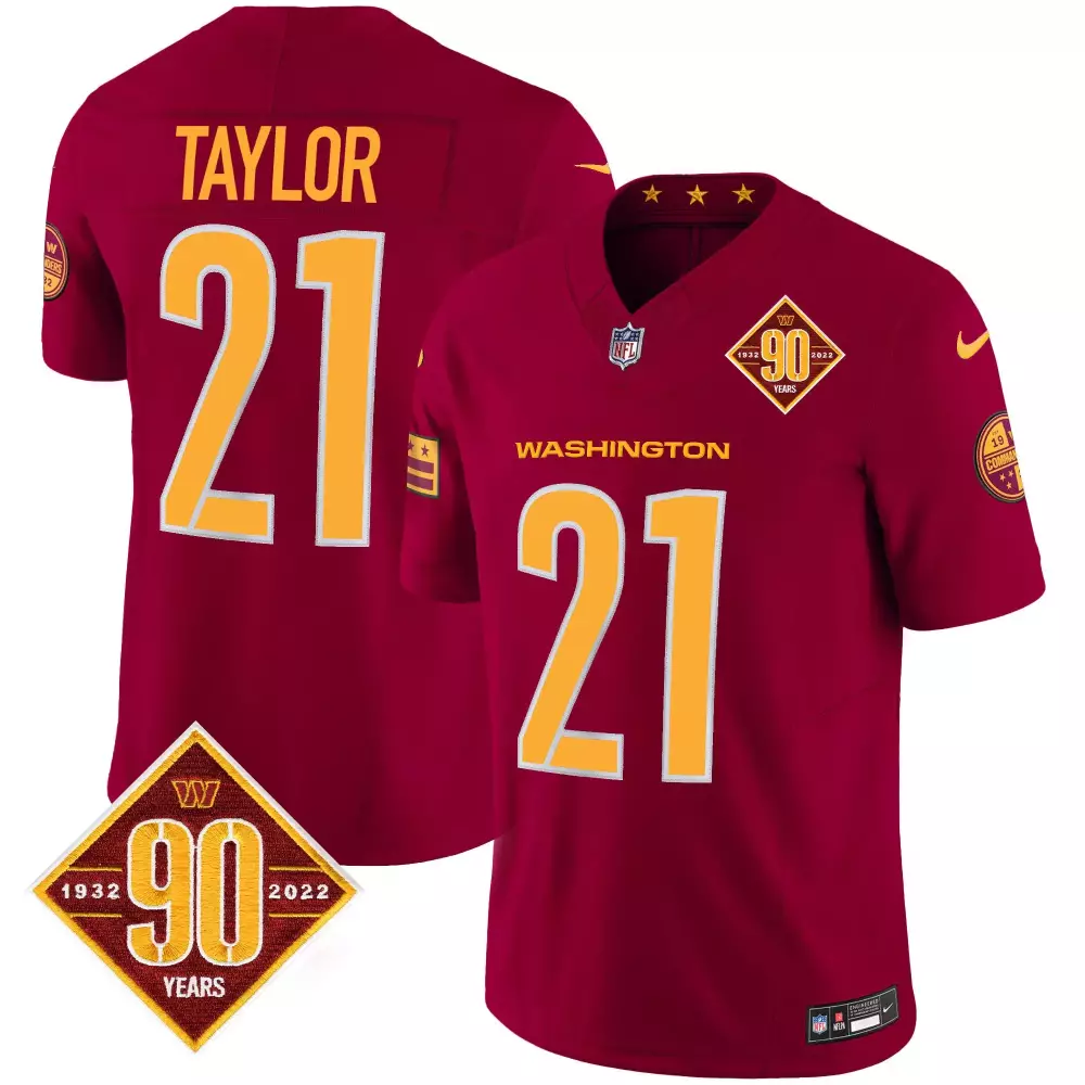 Sean Taylor Washington Commanders 90th Anniversary Men's Burgundy Vapor Premier Limited Jersey | Stitched Game Day Outfit | For Men & Youth