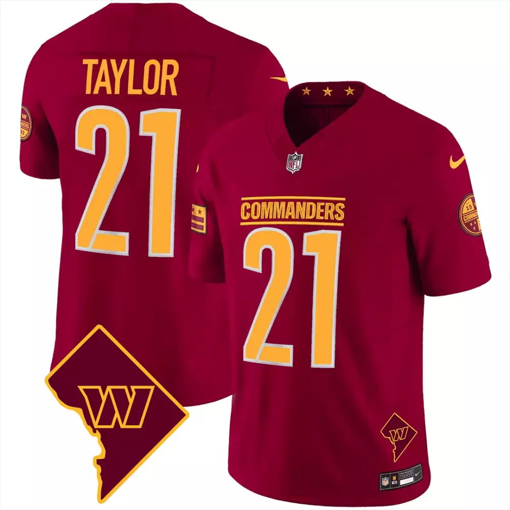 Sean Taylor Washington Commanders 90th Anniversary Women's Burgundy Vapor Jersey | Stitched Game Day Outfit | For Women & Youth