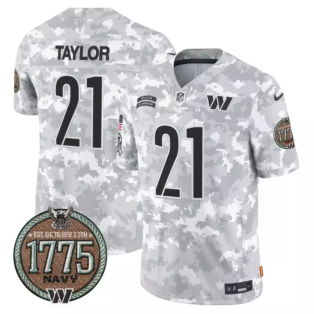 Sean Taylor Washington Commanders 2024 Salute to Service Navy Vapor Limited Jersey | Stitched Fan Gear | For Men, Women & Youth