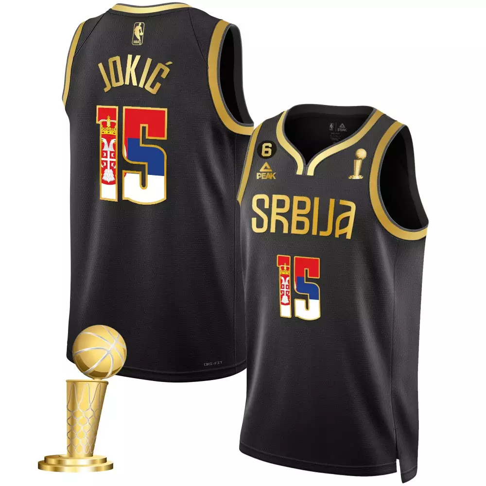 Nikola Jokic Denver Nuggets 2025 Gold Jersey | Stitched Champions Style | Fan Gear for Men, Women & Youth