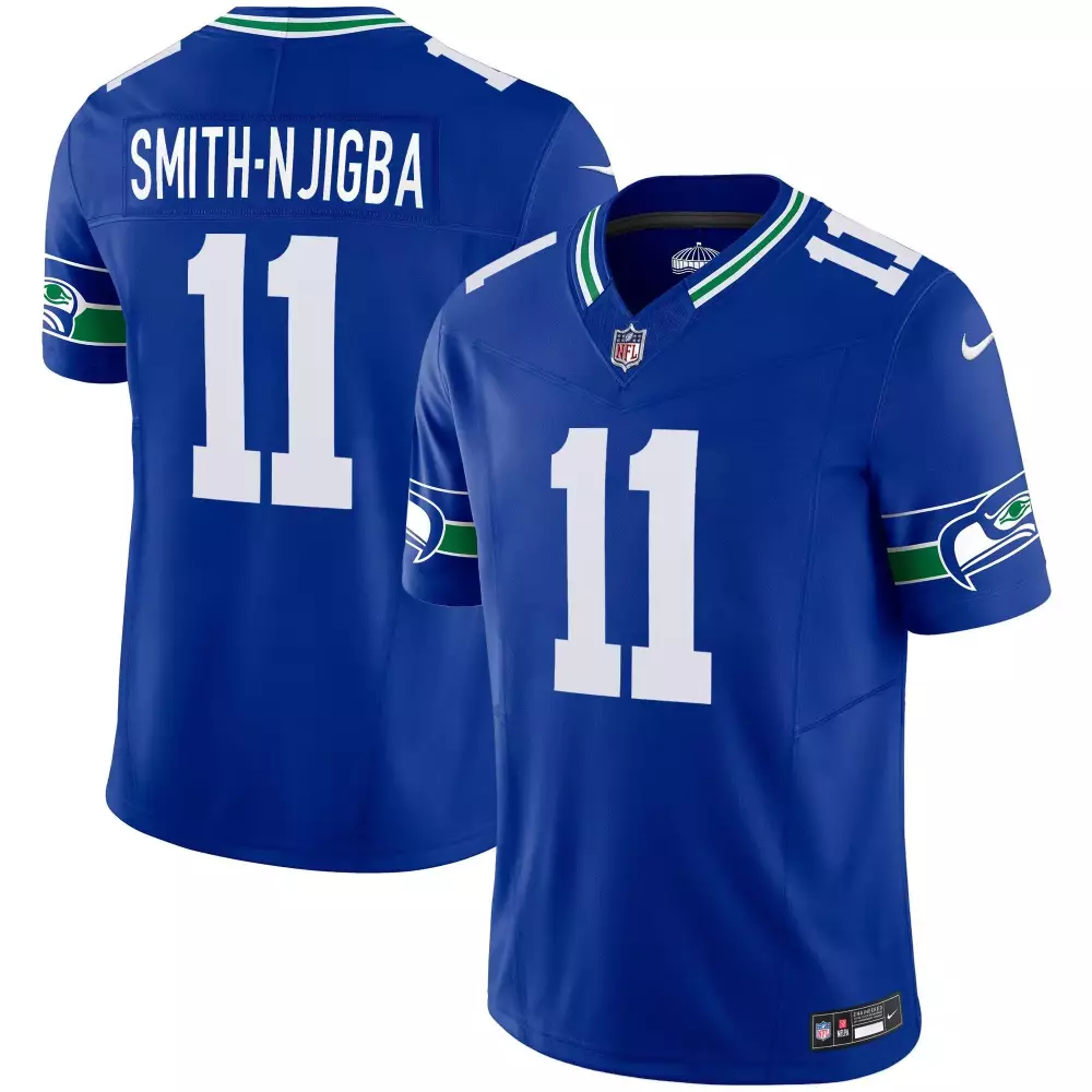 Smith Njigba Seattle Seahawks Throwback Vapor Limited Jersey | All Stitched | For Men, Women & Youth
