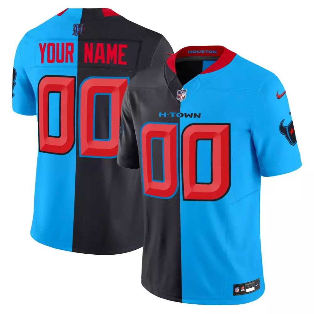 Split Men Houston Texans 2024 Vapor Limited Custom Jersey V2 | All Stitched | For Men