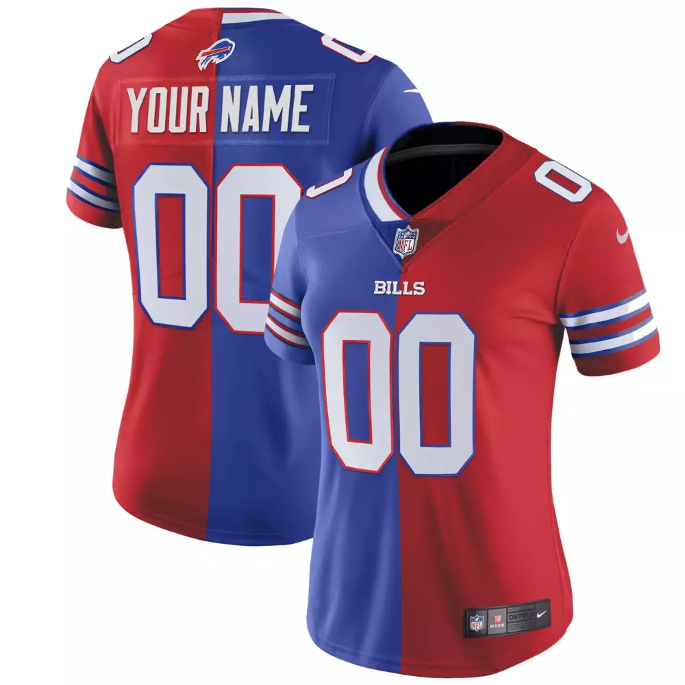 Split Buffalo Bills Custom Name & Number Jersey | Gold & Split Design | All Stitched | For Men, Women & Youth