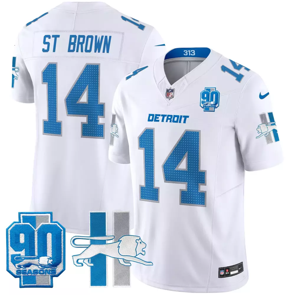 St. Brown Detroit Lions 1946 Throwback Vapor Limited Jersey | All Stitched | Fan Gear | For Men, Women & Youth