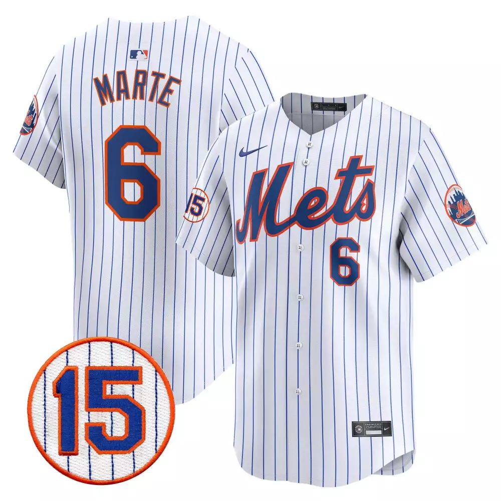 Starling Marte New York Mets Jerry Grote Patch Jersey | Vapor Premier Limited Edition | For Men, Women & Youth