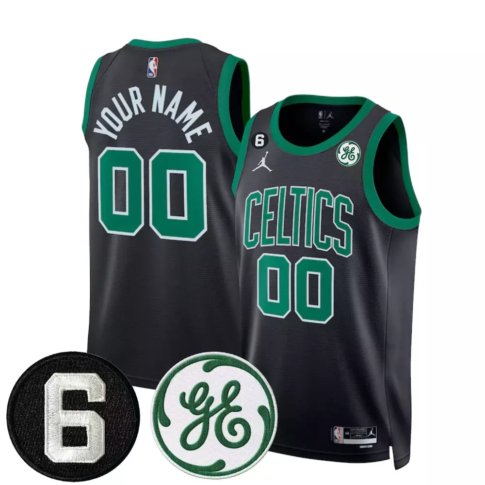 Statement Men's Bill Russell & John Havlicek Patch Jersey | Boston Celtics Custom Edition | Stitched Fan Gear for Men, Women & Youth