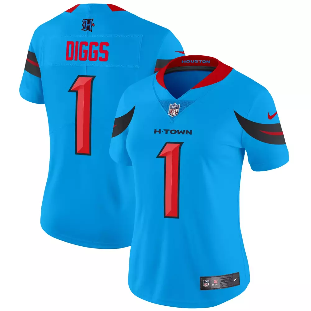 Stefon Diggs Houston Texans 2024 Vapor Limited Jersey V3 | Blue All Stitched | Unique Fan Gear | For Men, Women & Youth