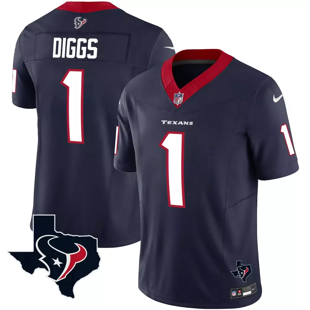 Stefon Diggs Navy Men's Houston Texans Vapor Jersey | All Stitched | Limited Edition Fan Gear | For Men, Women & Youth