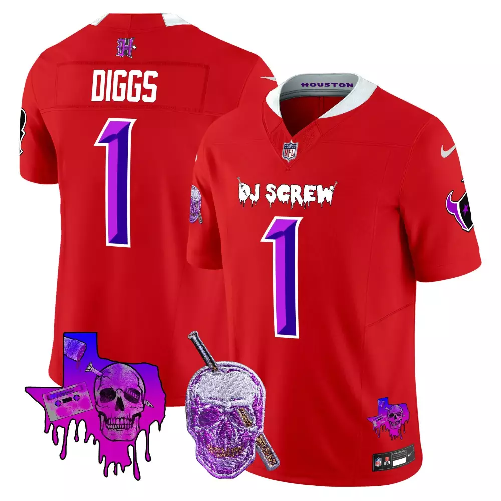 Stefon Diggs Houston Texans 2024 Red Vapor Limited Jersey | All Stitched | Perfect Gift Idea for Fans | For Men, Women & Youth