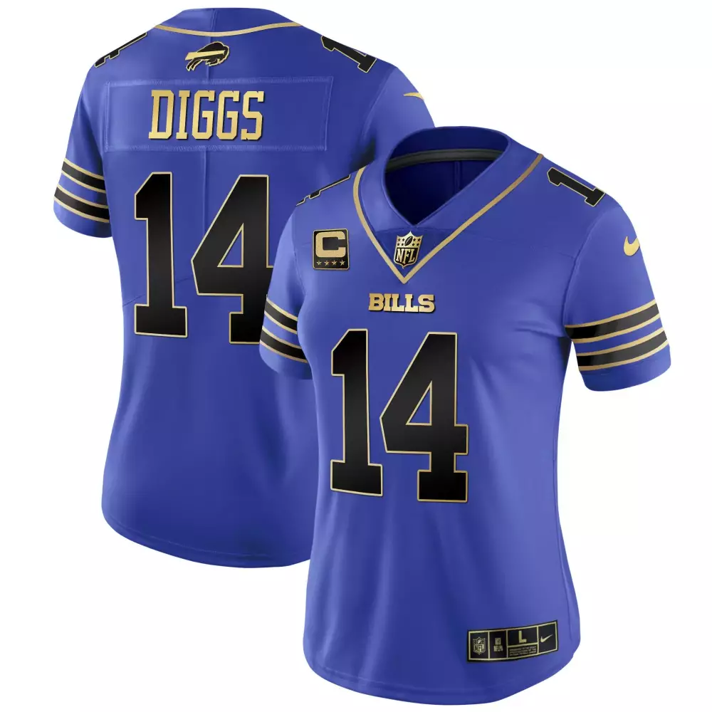 Stefon Diggs Buffalo Bills Royal Black Vapor Jersey | Stitched Women's Fan Gear | For Men, Women & Youth