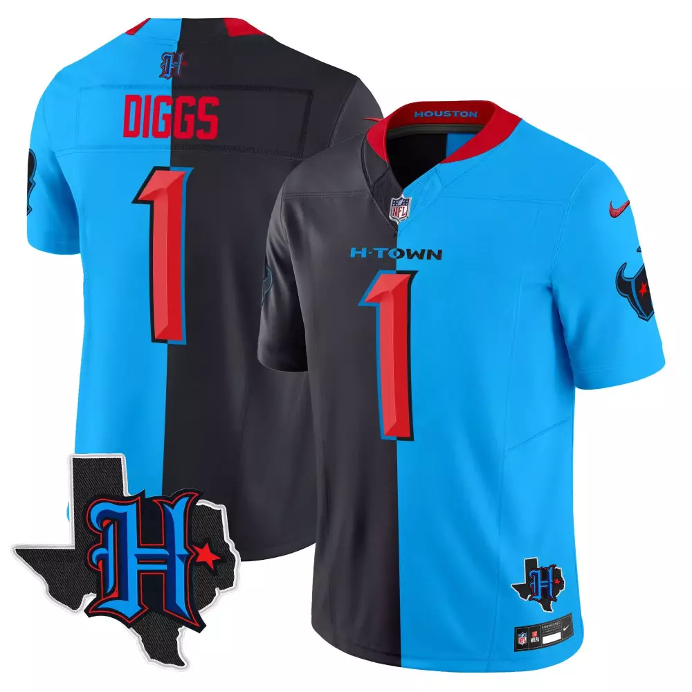 Stefon Diggs Houston Texans 2024 Split Men's Vapor Hand Warmer Jersey | All Stitched | Perfect Gift Idea for Fans