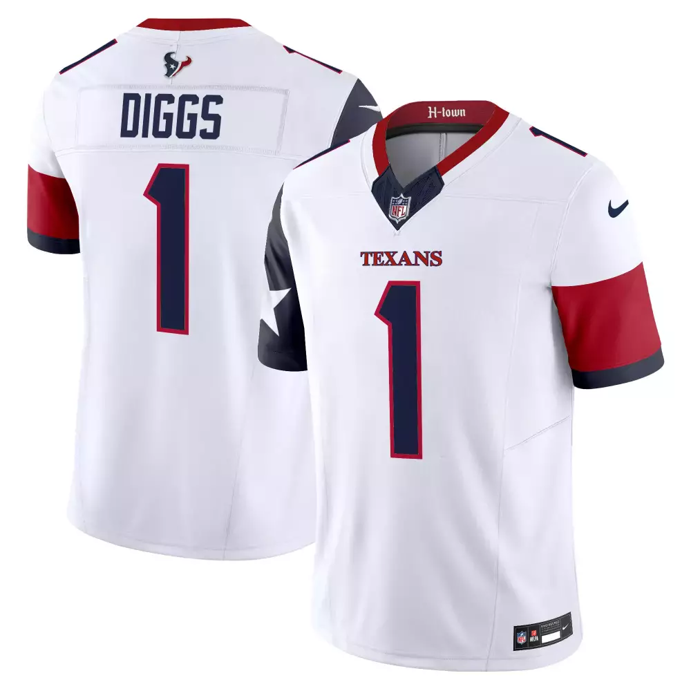 Stefon Diggs Houston Texans 2024 Vapor Limited Jersey V5 | Men's White Stitched | Fan Gear for Men, Women & Youth