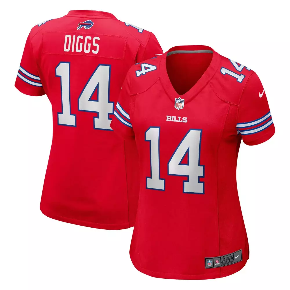 Stefon Diggs Women's Red Jersey | Stitched Buffalo Bills Fan Gear | For Women & Youth