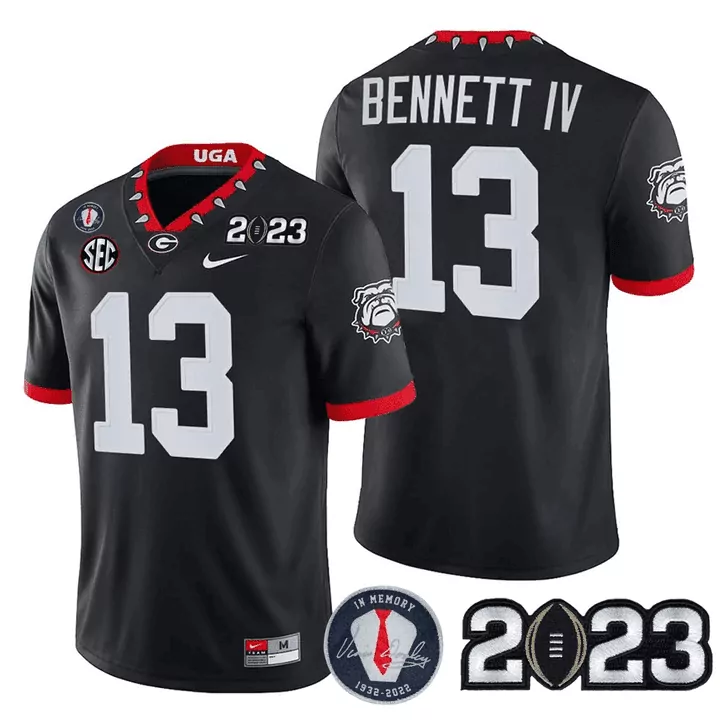 Stetson Bennett Georgia Bulldogs 2023 Champions Jersey | Black | All Stitched | Perfect Fan Gear for Men, Women & Youth