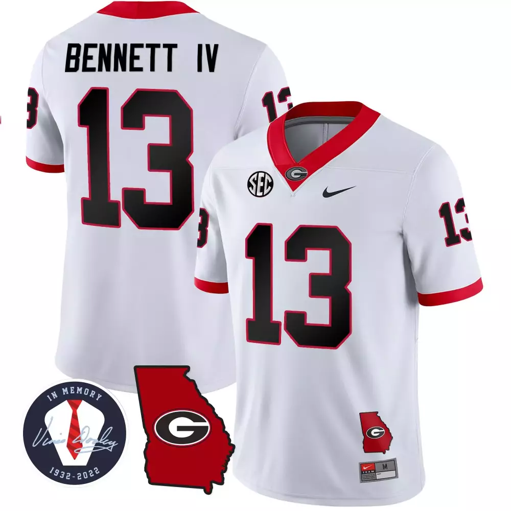 Stetson Bennett 2023 Georgia Bulldogs Vapor Jersey | Georgia Map Design | Stitched Fan Gear for Men, Women & Youth
